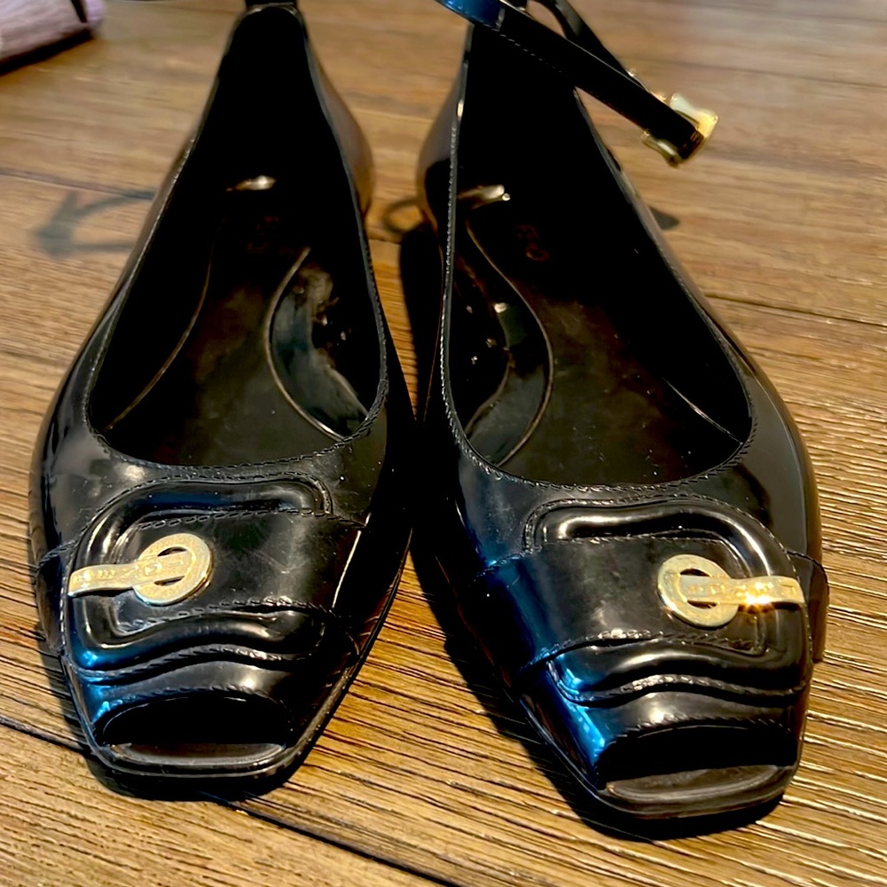 Women’s Fendi Peep Toe Ballet Flats